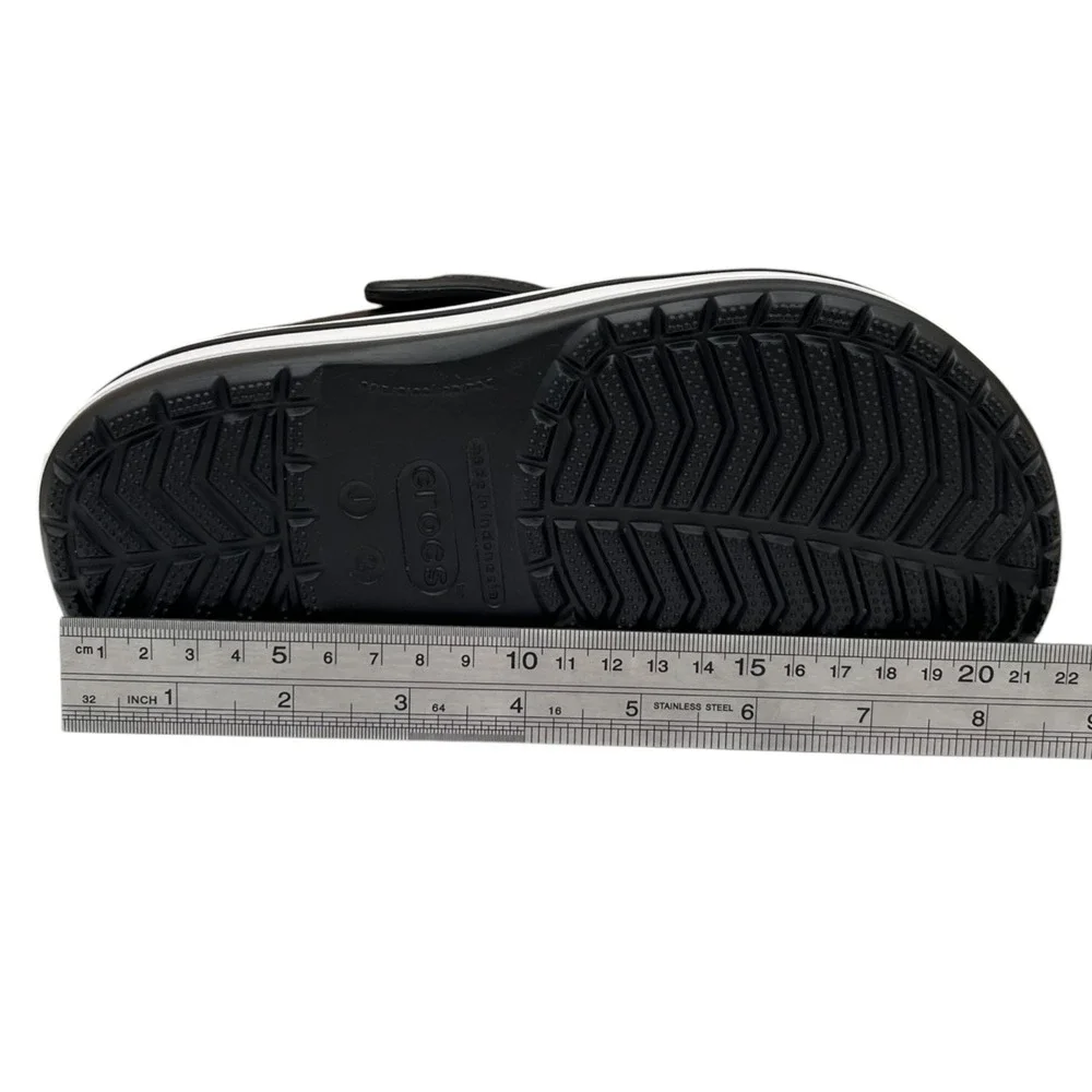 Crocs Crocband Big Boys Girls Slip-on Clog Size 3 J3 Black White Water Friendly